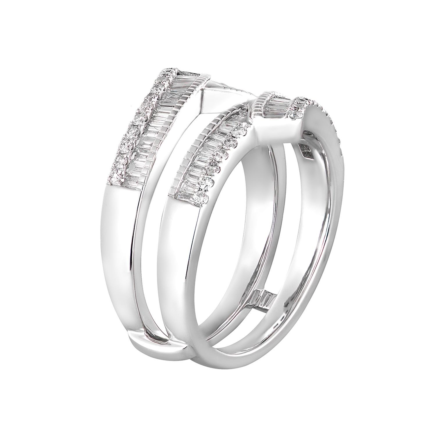 14K White Gold Natural Diamond Enhancer Ring MZ8127