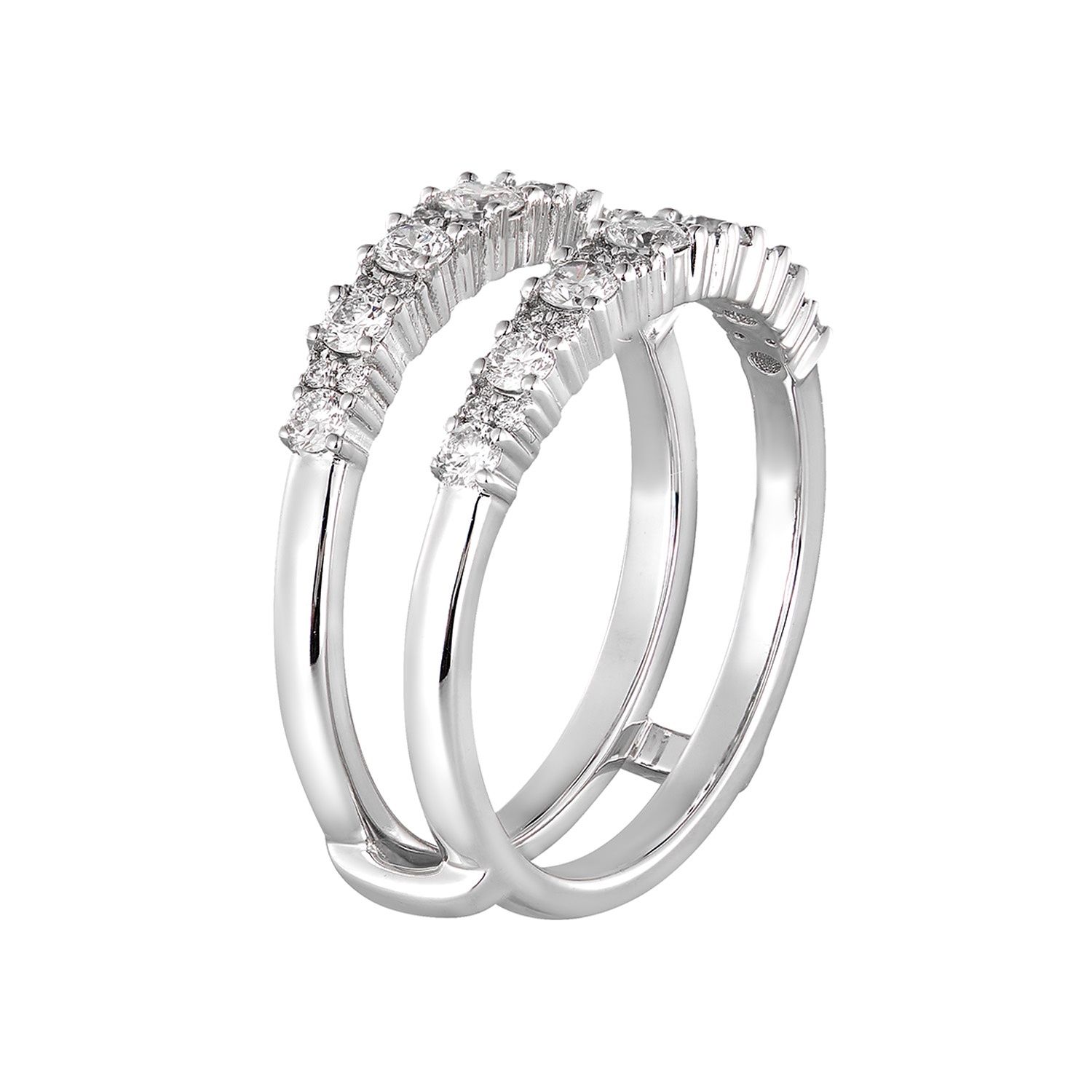 14K White Gold Natural Diamond Enhancer Ring MZ12220