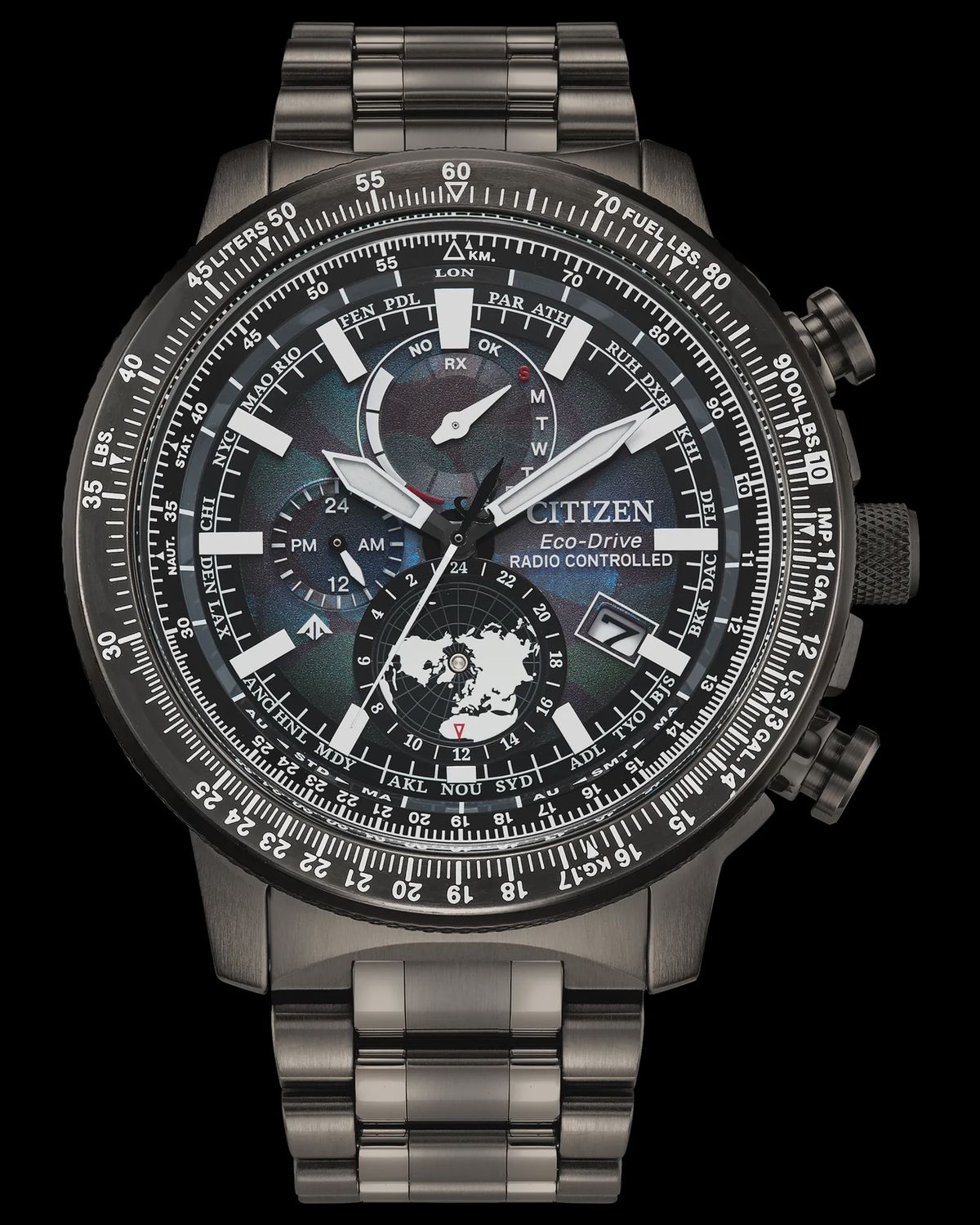 Citizen Promaster Global Geo Trekker Radio-Controlled Blue Dial Watch BY3005-56E