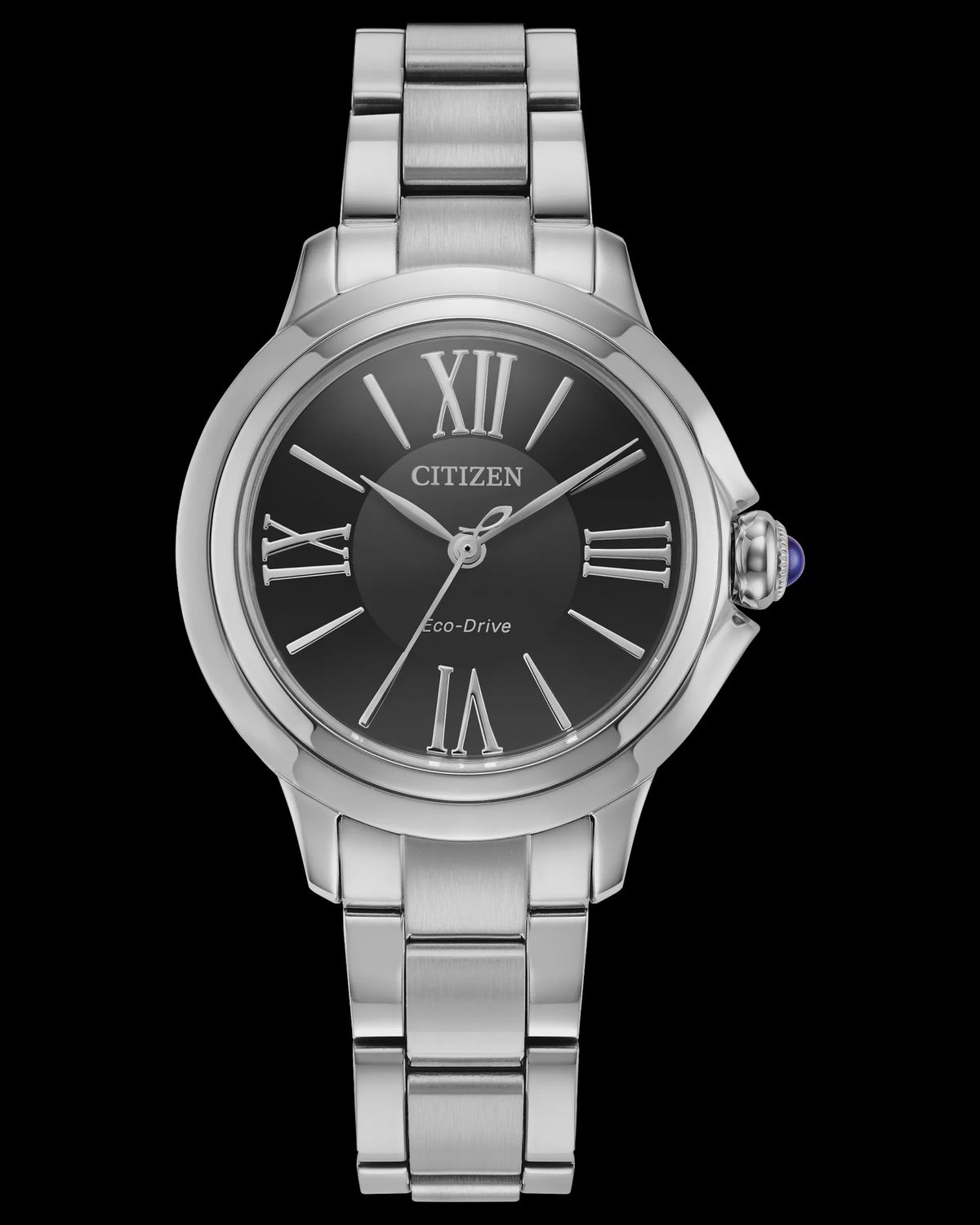 CITIZEN L Ceci Black Dial Stainless Steel Women&#39;s Bracelet EM1160-58E