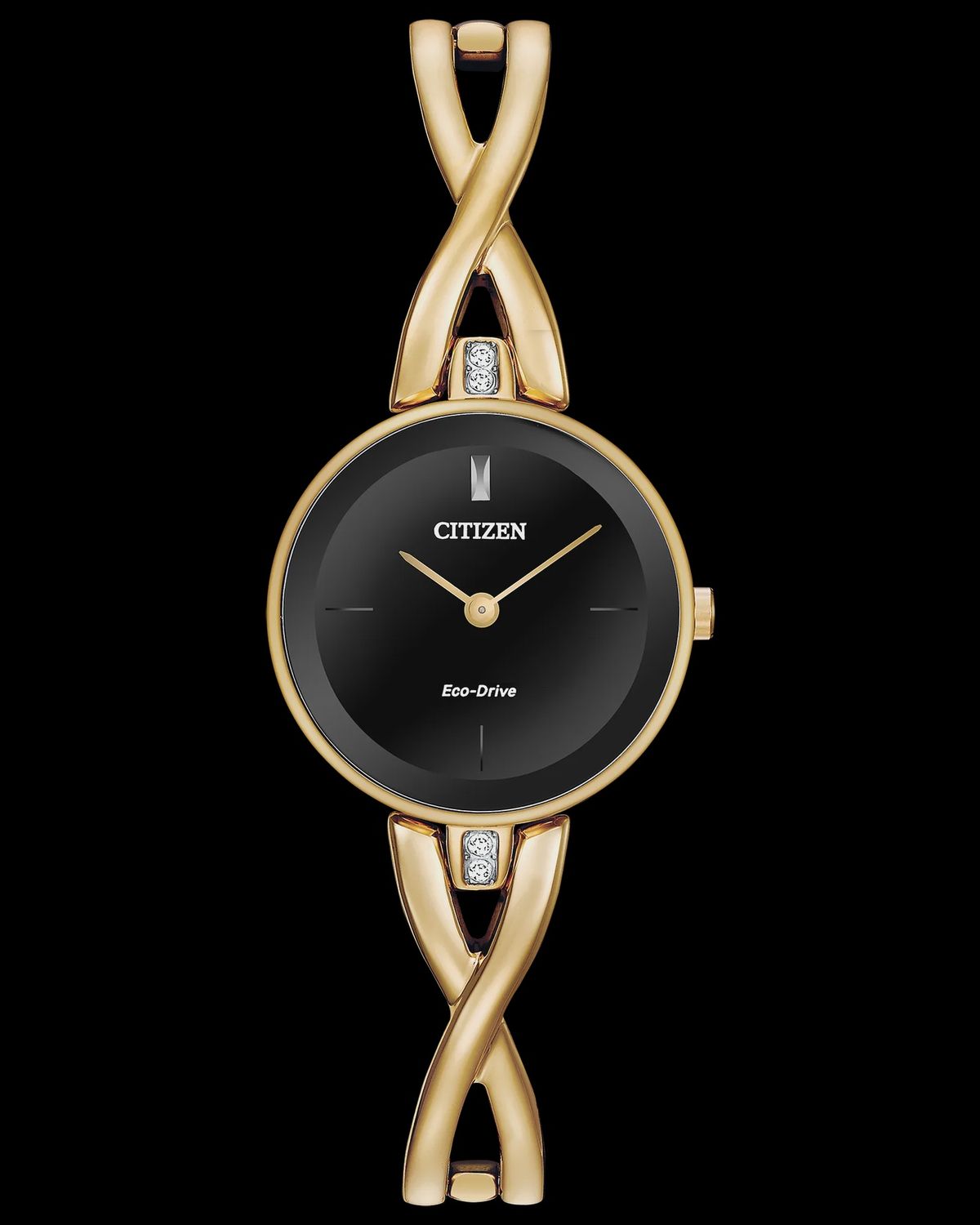 CITIZEN Axiom Eco-Drive Gold Tone Strap Stainless Steel Ladies Watch EX1422-54E