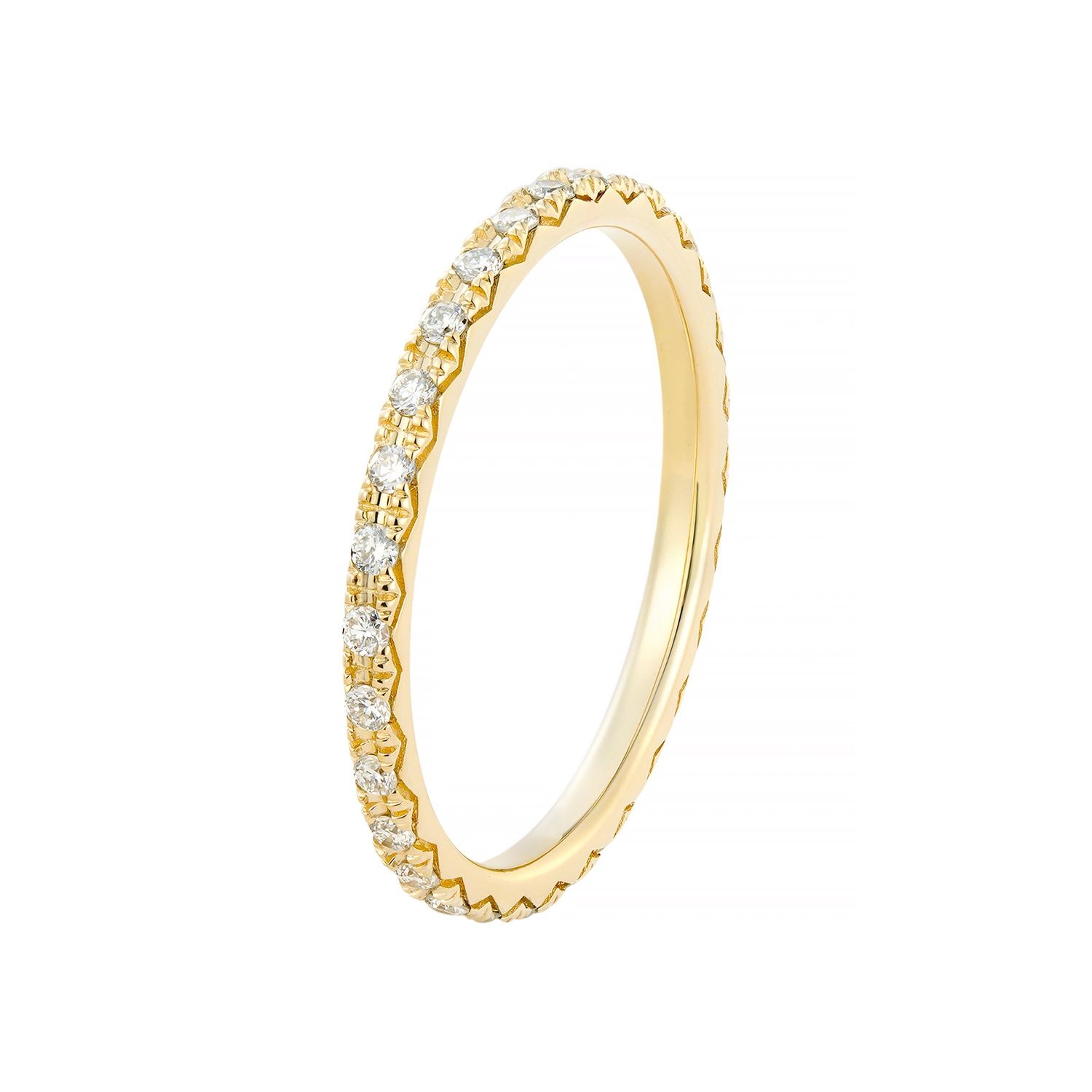 14K Yellow Gold Lab Grown Diamond Eternity Band MZ2528
