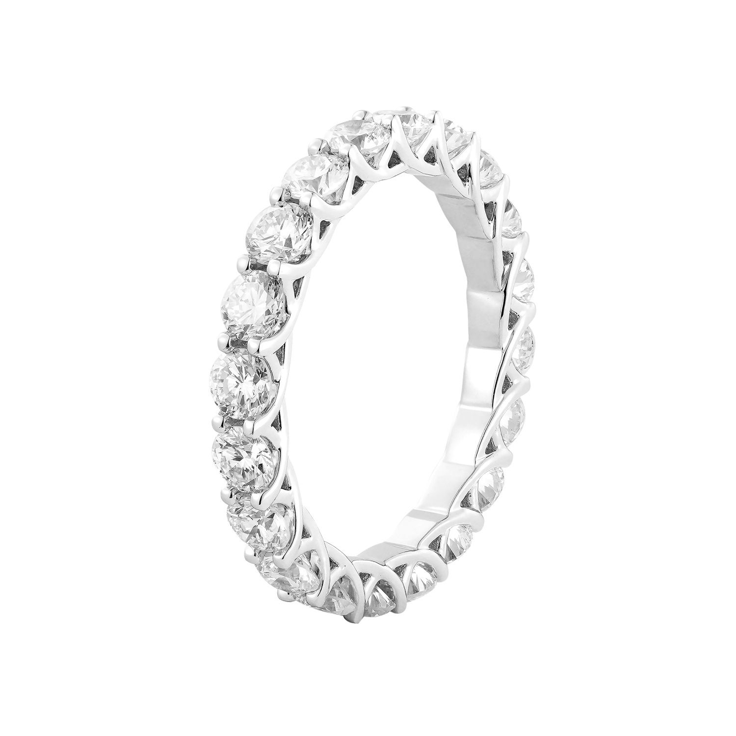 14K White Gold Lab Grown Diamond Eternity Band MZ2529