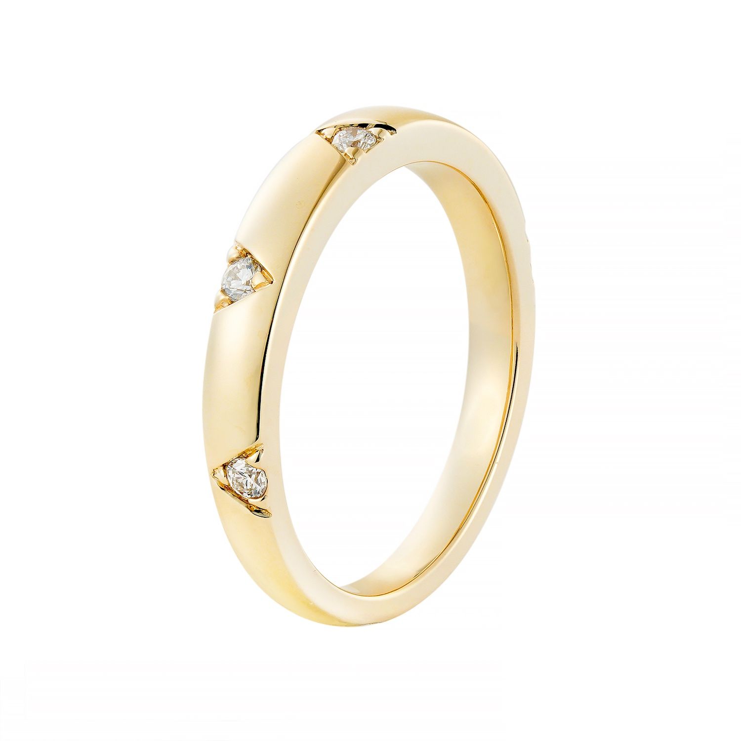 14K Yellow Gold Lab Grown Diamond Wedding Band MZ2527