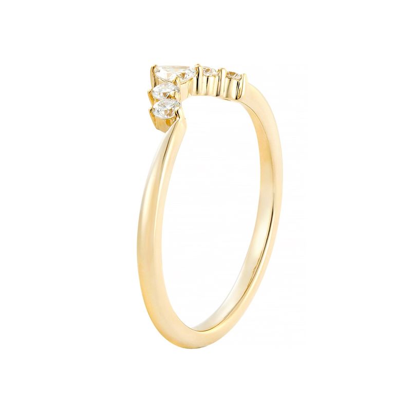 14K Yellow Lab Grown Diamond Wedding Band MZ2530