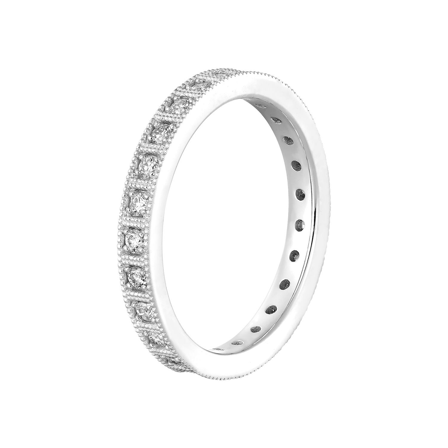 14K White Gold Lab Grown Diamond Eternity Band MZ2531