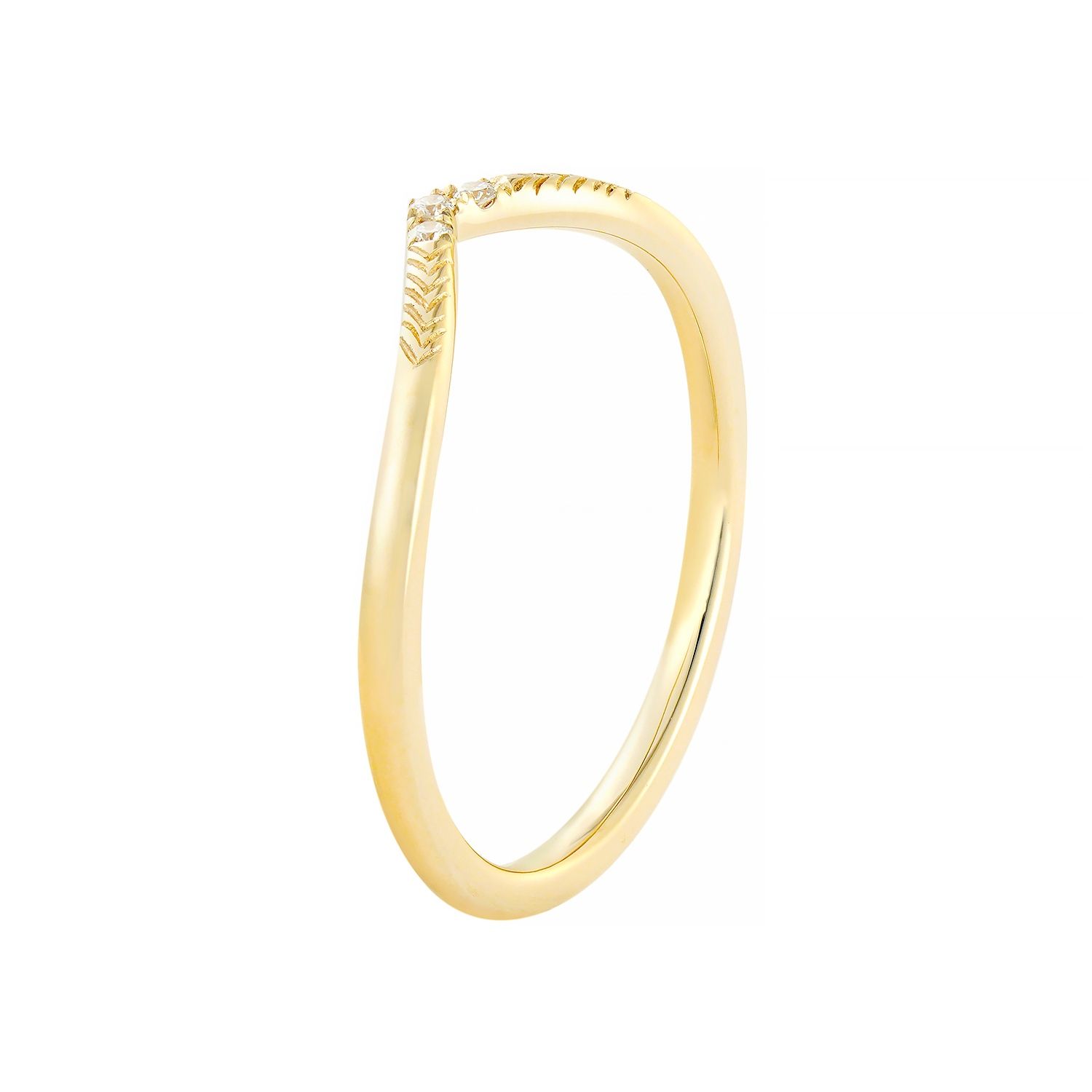 14K White Yellow Lab Grown Diamond Wedding Band MZ2534