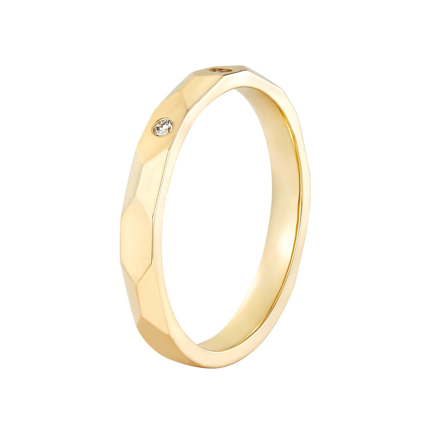 14K Yellow Gold Lab Grown Diamond Wedding Band MZ2544