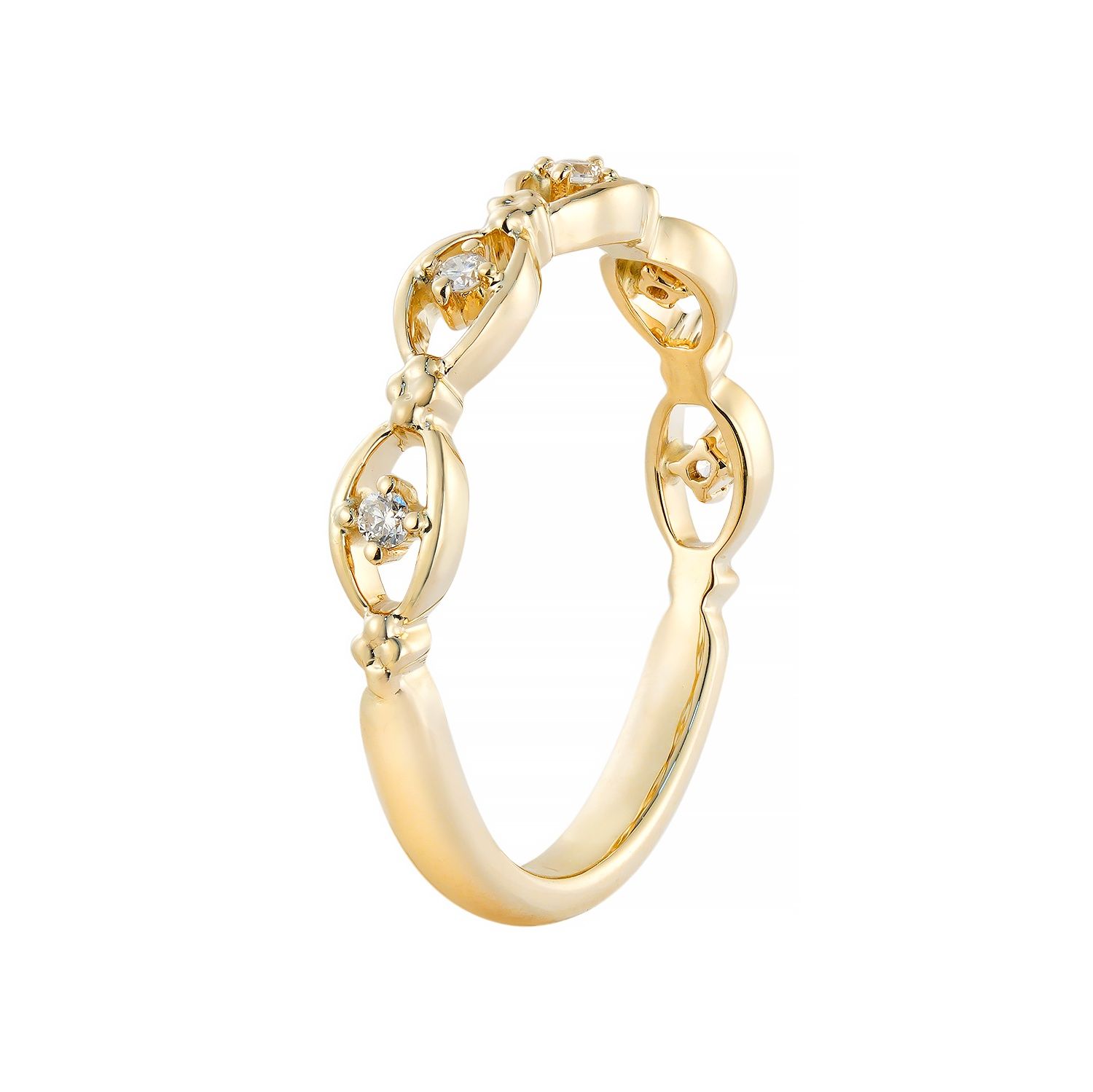 14K Yellow Gold Lab Grown Diamond Wedding Band MZ2546