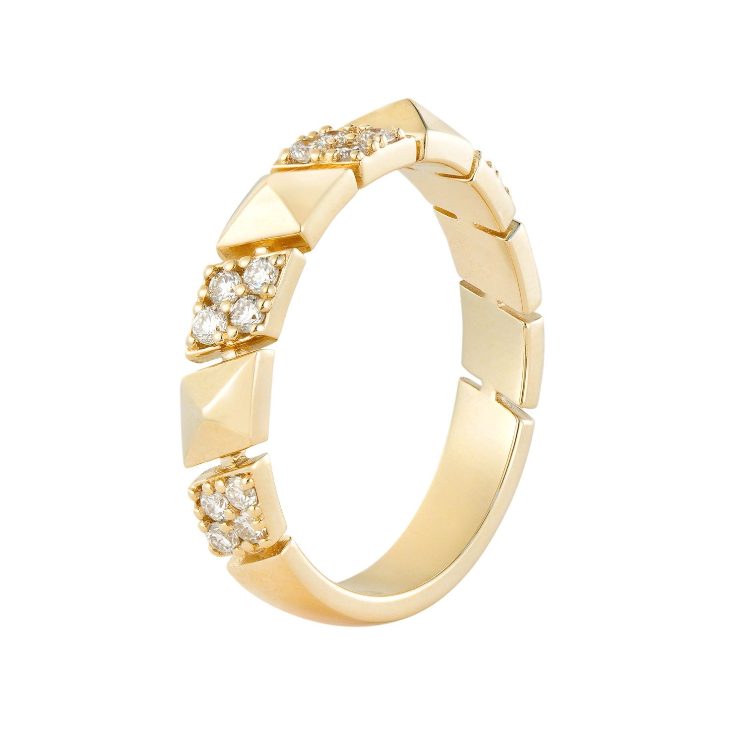 14K Yellow Gold Lab Grown Diamond Wedding Band MZ2547