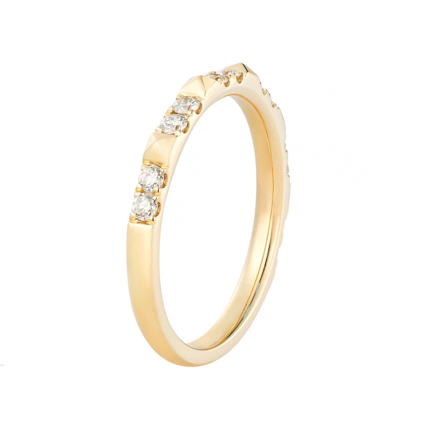 14K Yellow Gold Lab Grown Diamond Wedding Band MZ2548