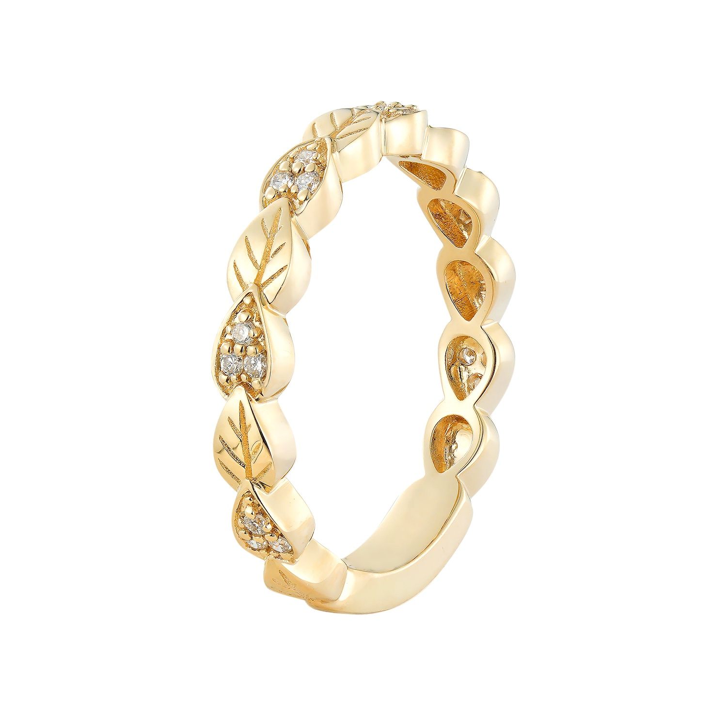 14K Yellow Gold Lab Grown Diamond Wedding Band MZ2552