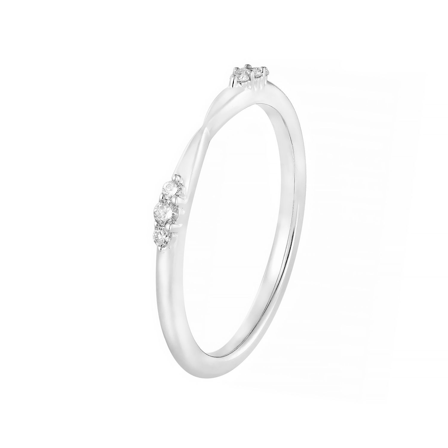 14K White Gold Lab Grown Diamond Wedding Band MZ2557