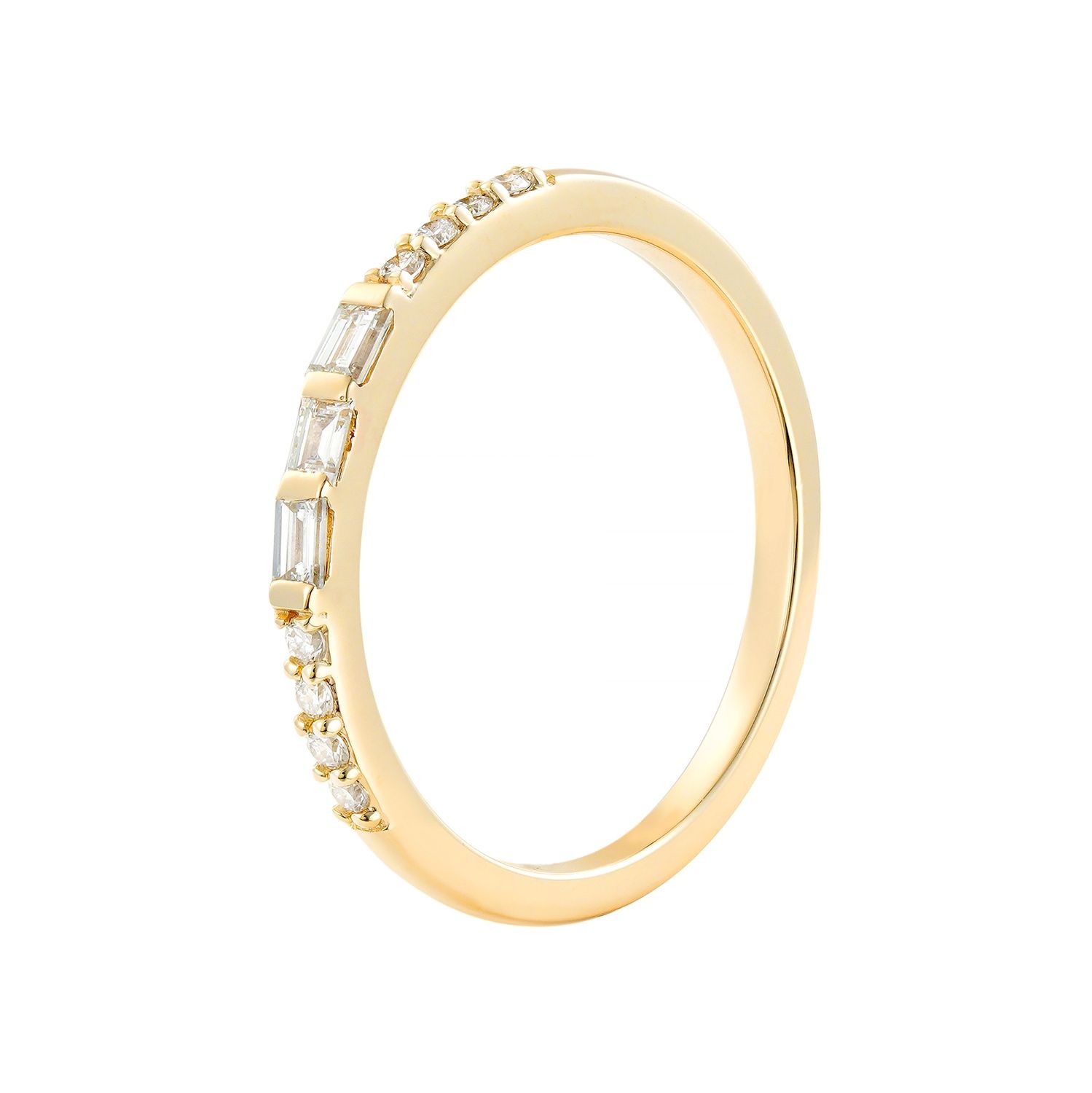 14K White/Yellow Gold Lab Grown Diamond Wedding Band MZ11782, Colour: 14KY-1.76g-0.22ct-LG