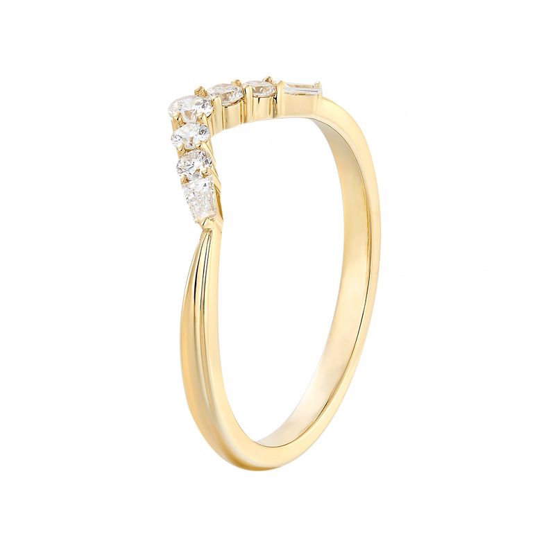 14K Yellow Gold Lab Grown Diamond Wedding Band MZ2560