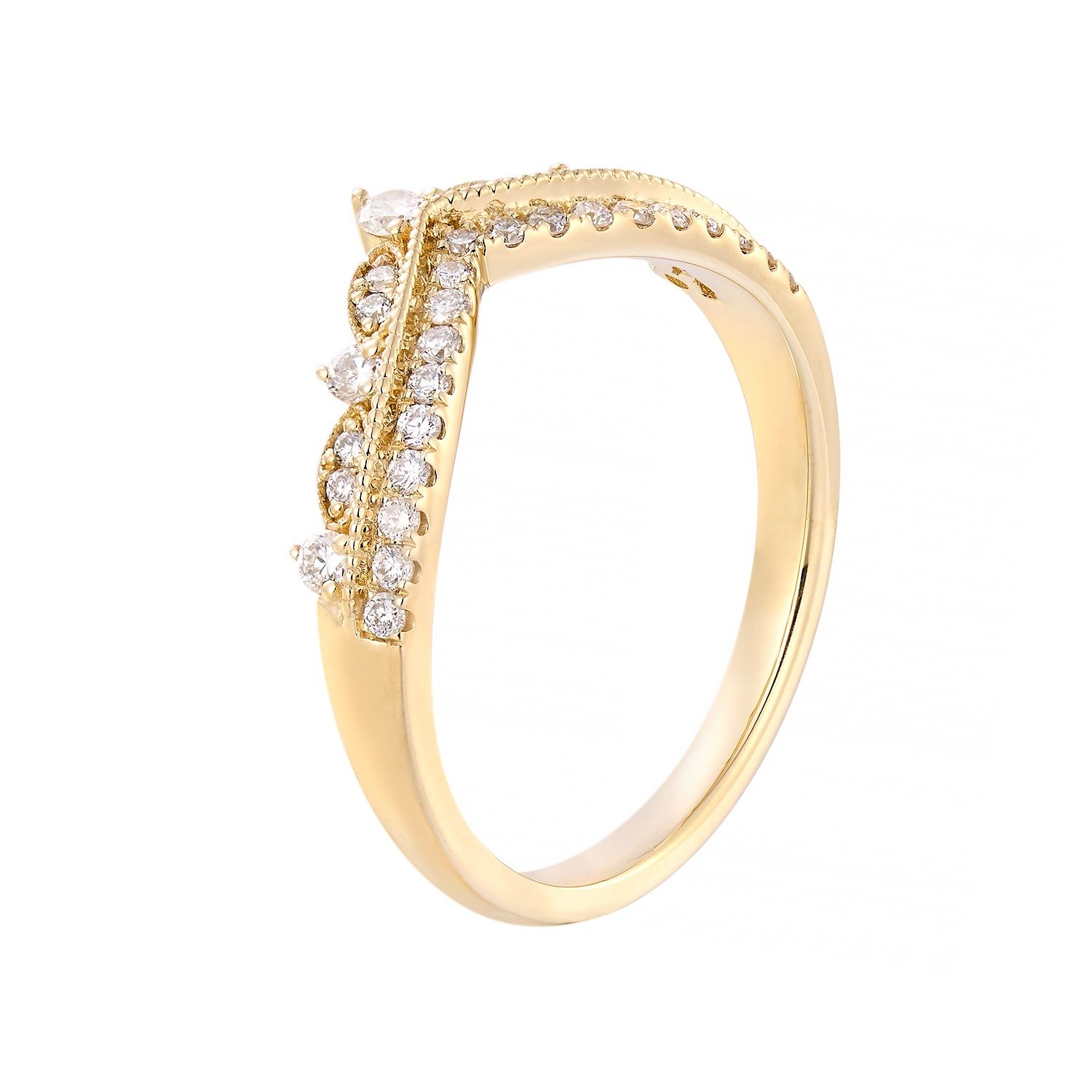 14K Yellow Gold Lab Grown Diamond Wedding Band MZ2576