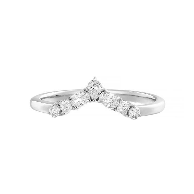 14K White/Yellow Gold Lab Grown Diamond Wedding Band MZ2591