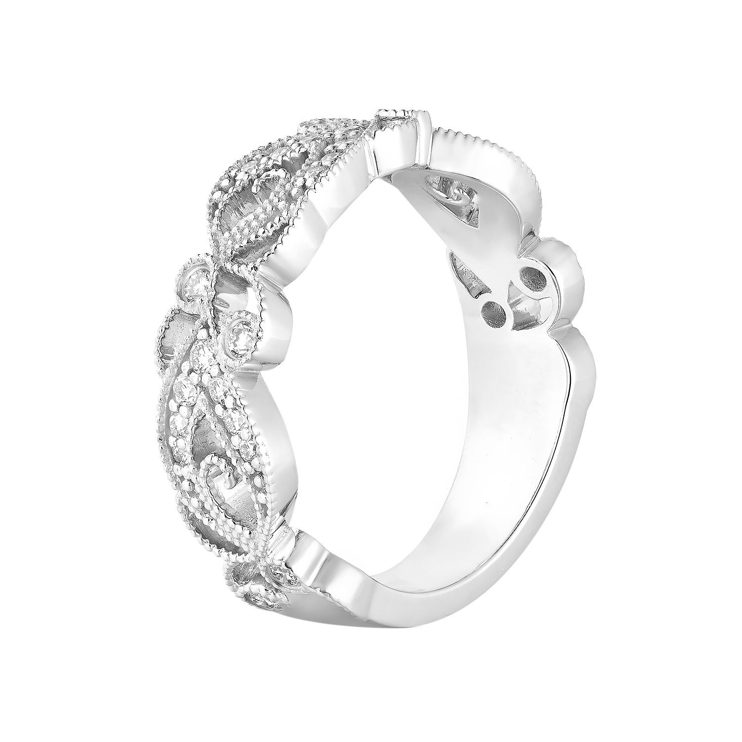 14K White Gold Lab Grown Diamond Wedding Ring MZ2595