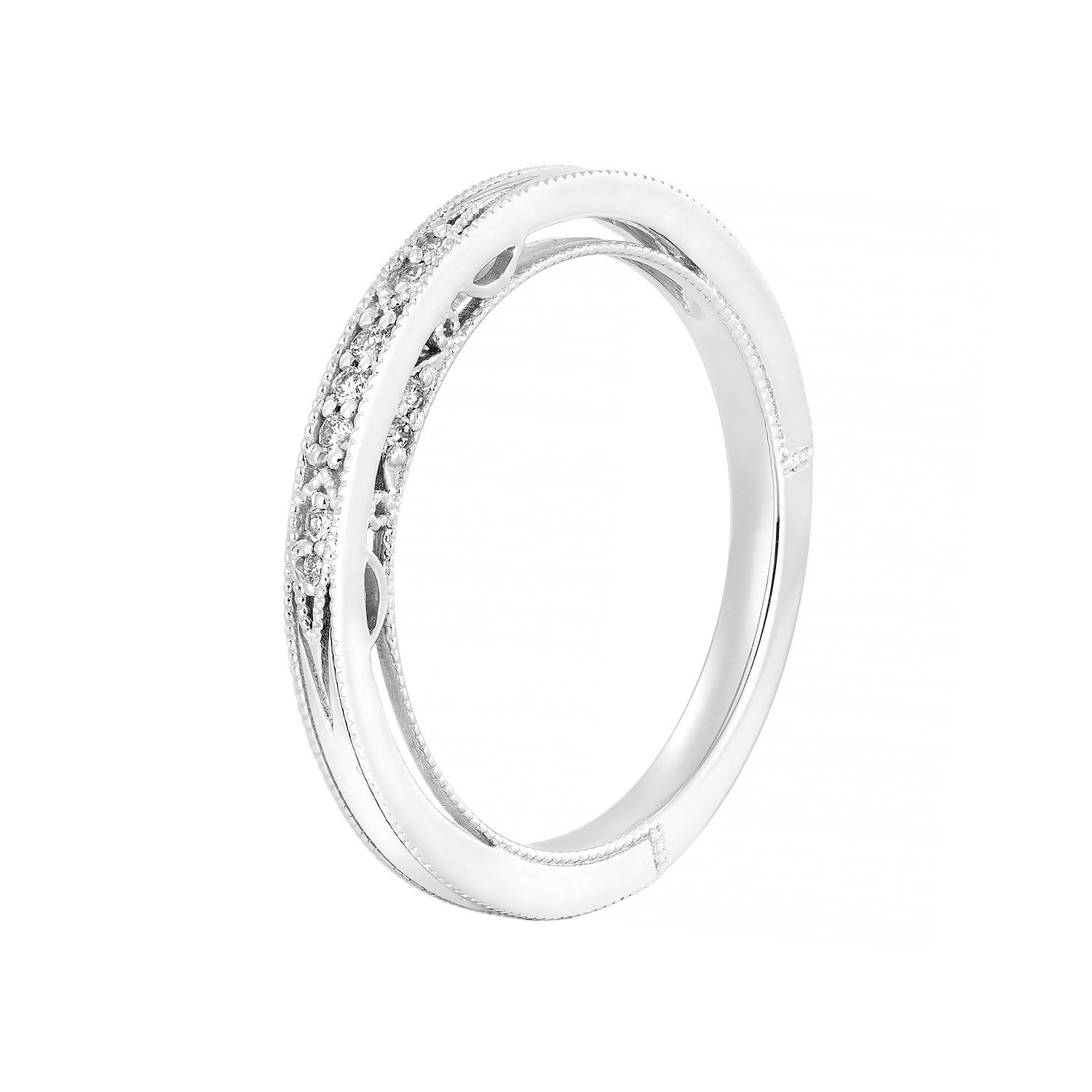 14K White Gold Lab Grown Diamond Wedding Band MZ2597