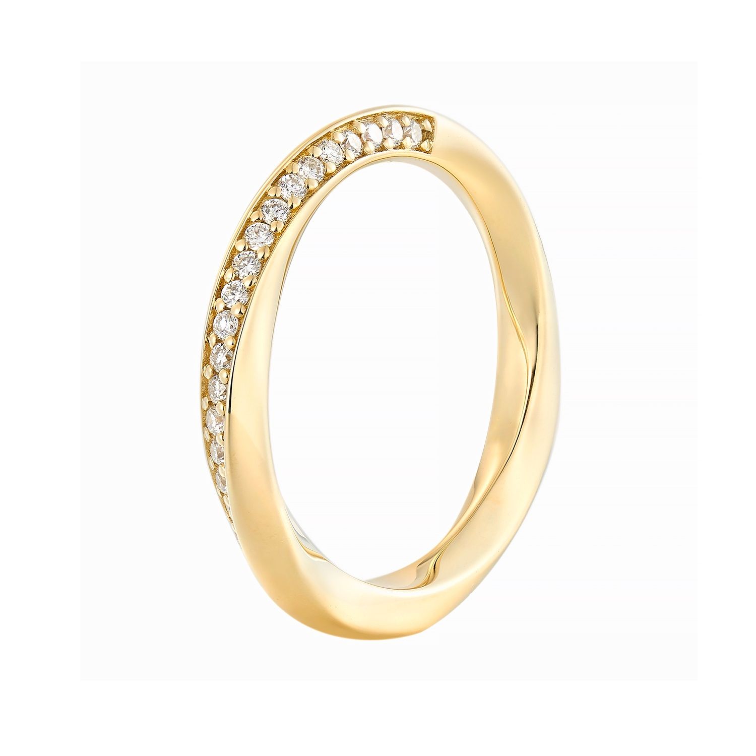 14K Yellow Gold Lab Grown Diamond Wedding Band MZ2596