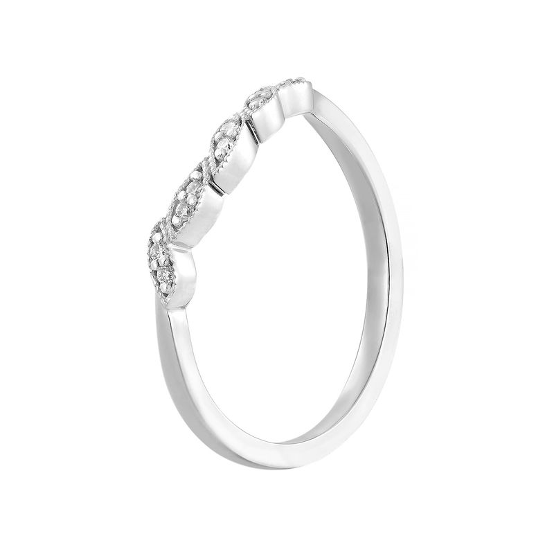 14K White Gold Lab Grown Diamond Wedding Band MZ2598