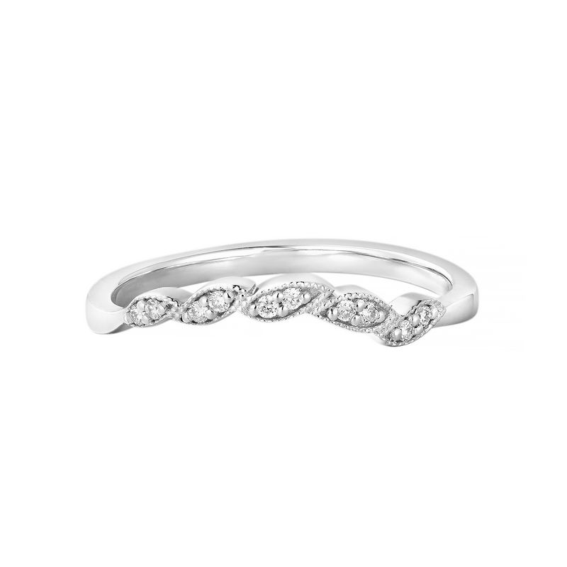 14K White Gold Lab Grown Diamond Wedding Band MZ2598