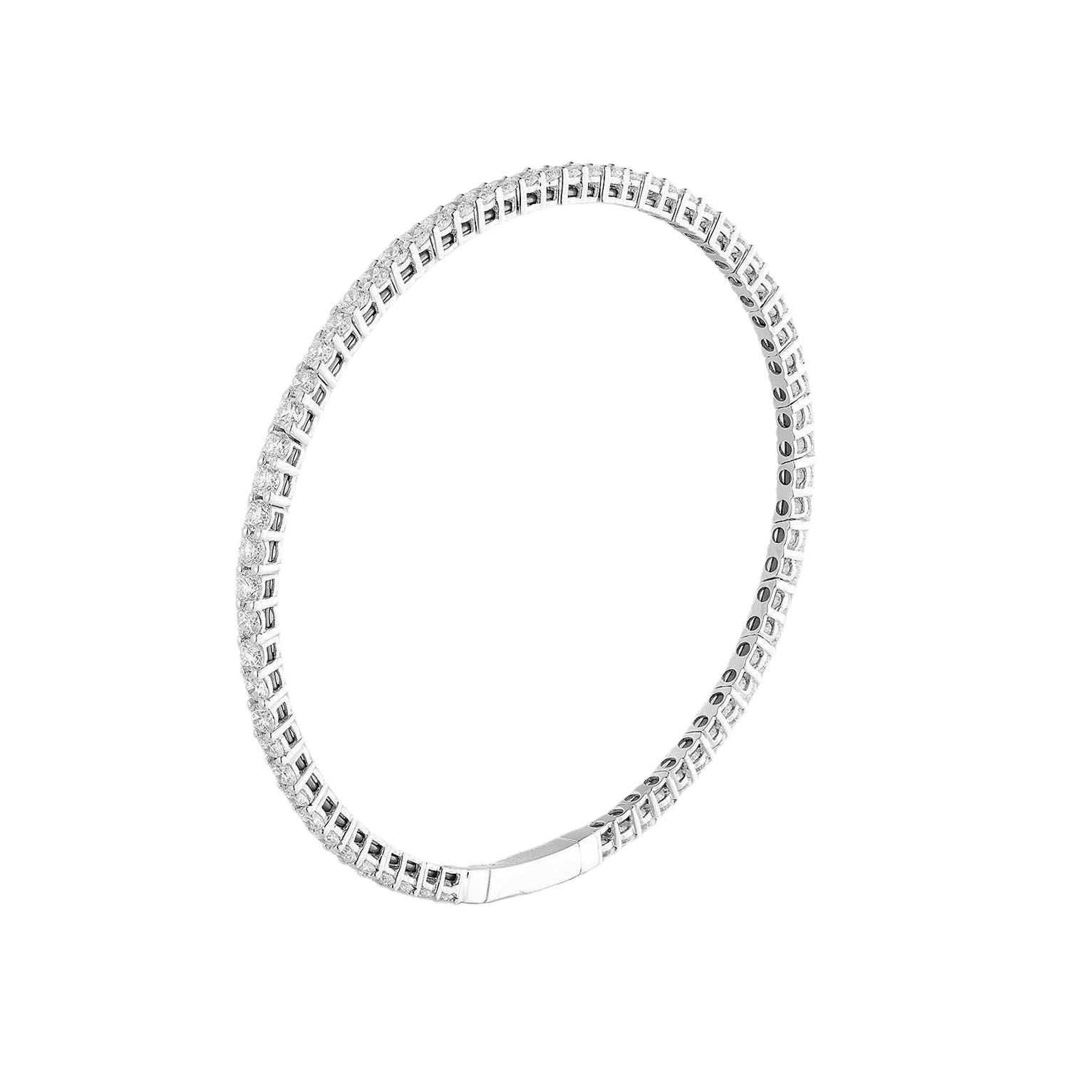 14K White/Yellow Gold Natural Diamond  Bangle MZ2389 Natural Diamond, Colour: 14kWhite-5.17g-2.646ct-ND
