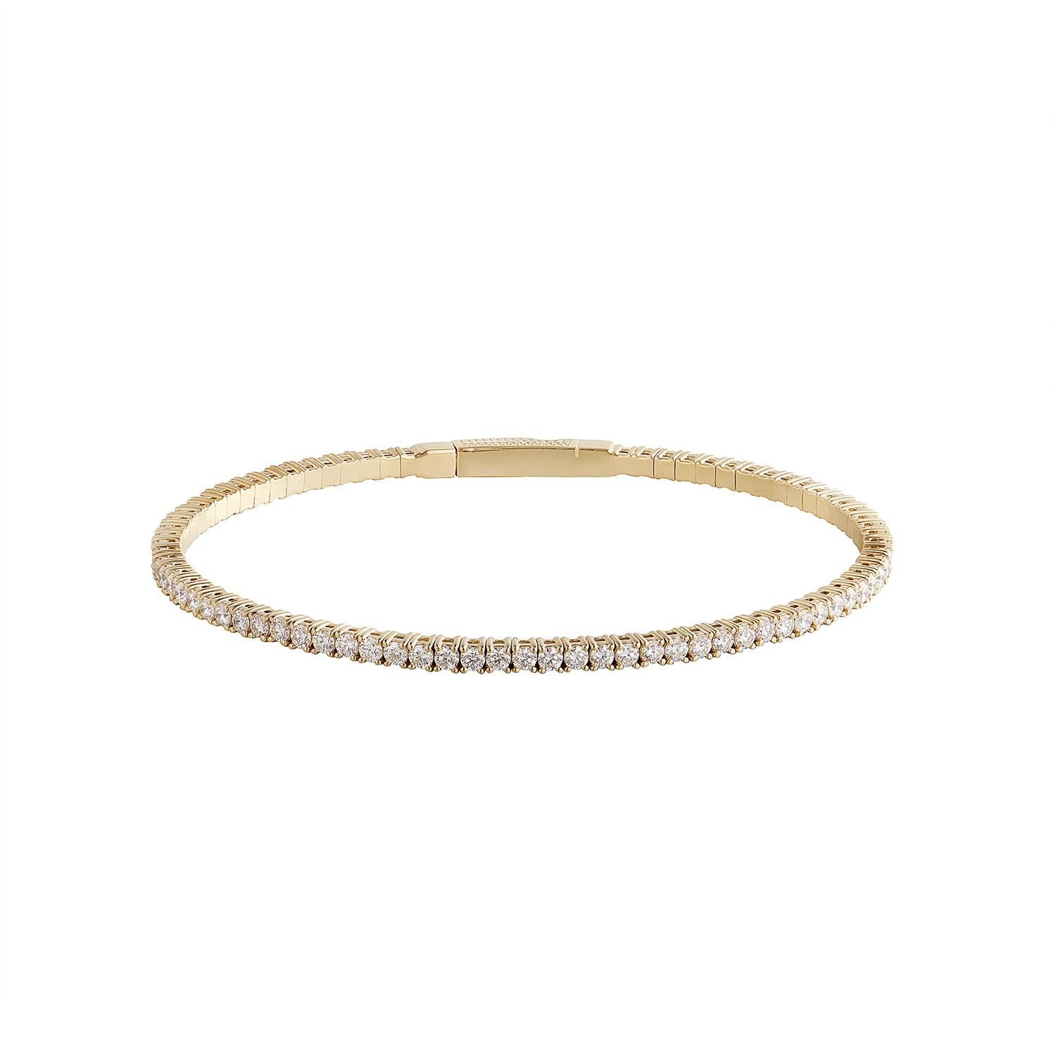 14K Yellow Gold Round Natural Diamond  Bangle MZ2388 Natural Diamond, Colour: Yellow