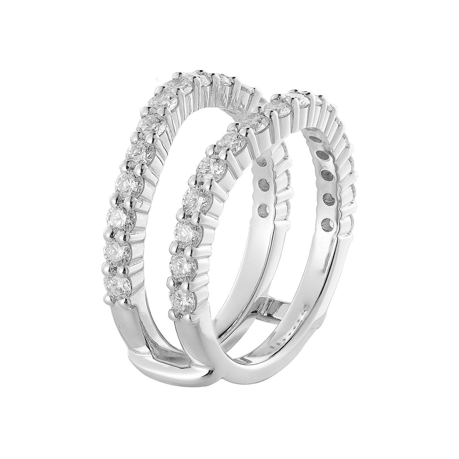 14K White Gold Natural Diamond Enhancer Ring MZ5280