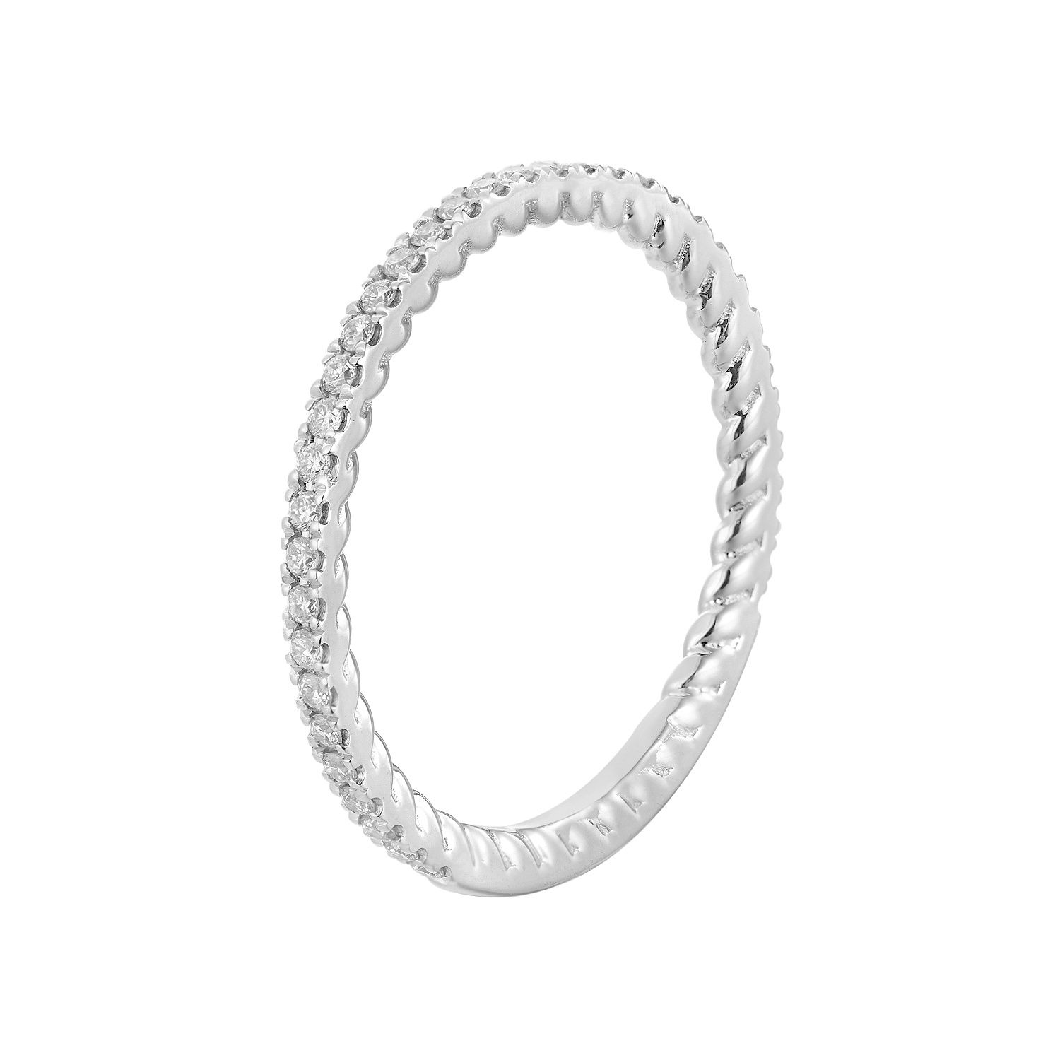 14K Yellow/ White Gold Round Natural Diamond  Wedding MZ1417-1, Colour: 14KWhite-1.51g-0.202ct-ND