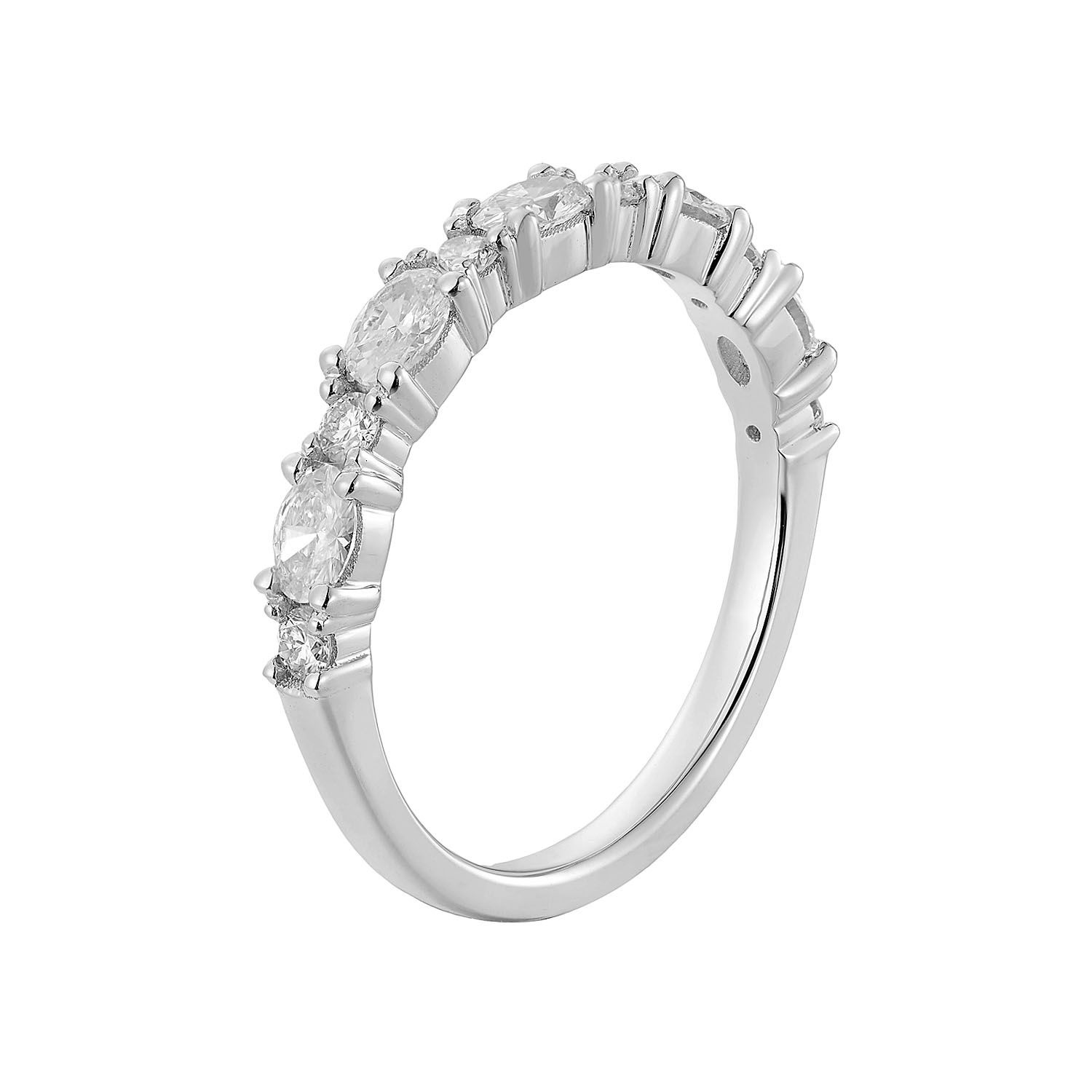 14K White/ Yellow Gold Natural Diamond  Wedding Band MZ72477, Colour: 14KWhite-2.52g-0.749ct-ND