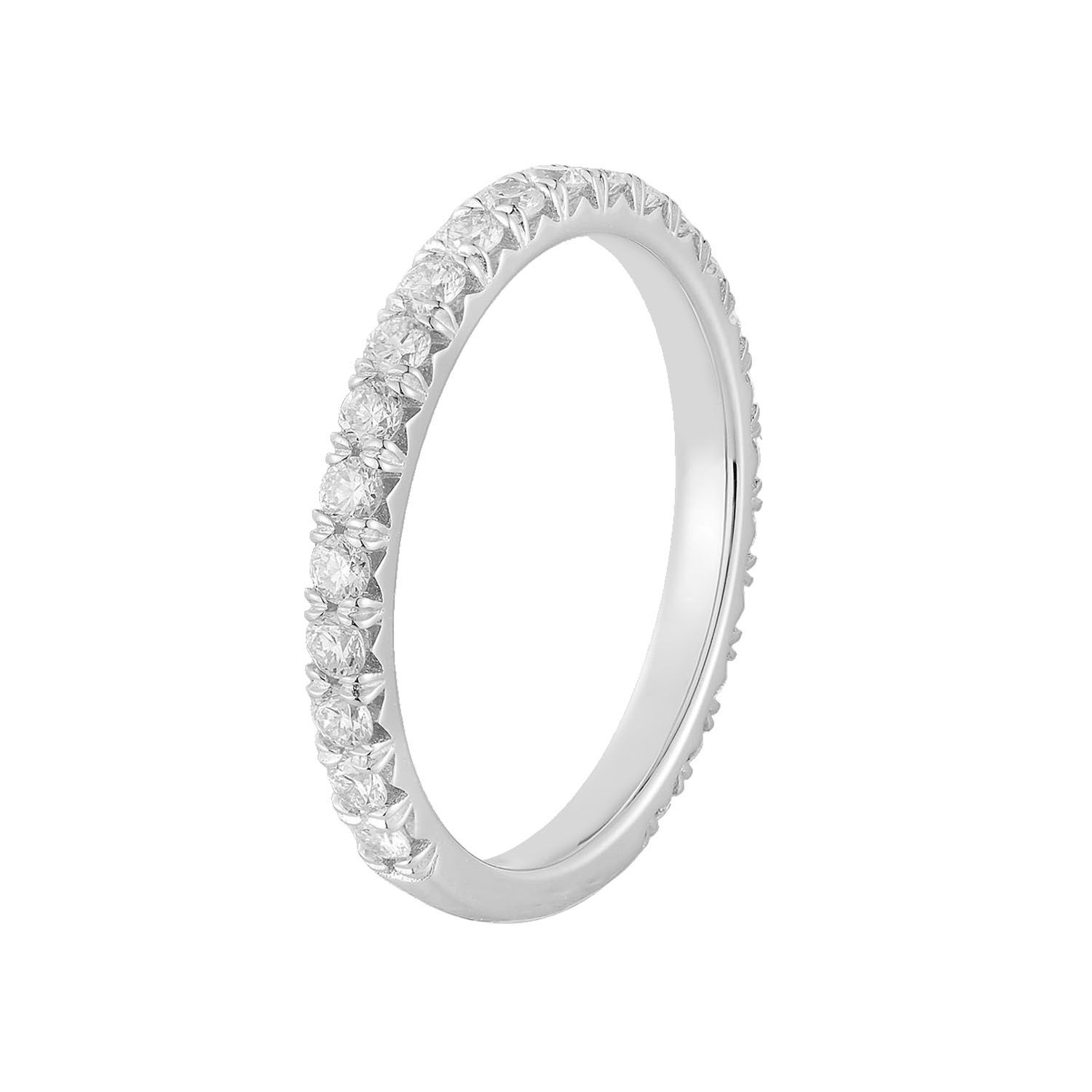 14K White/Yellow Gold Round Natural Diamond  Wedding Band MZ1665-1.70, Colour: 14KWhite-1.5g-0.476ct-ND