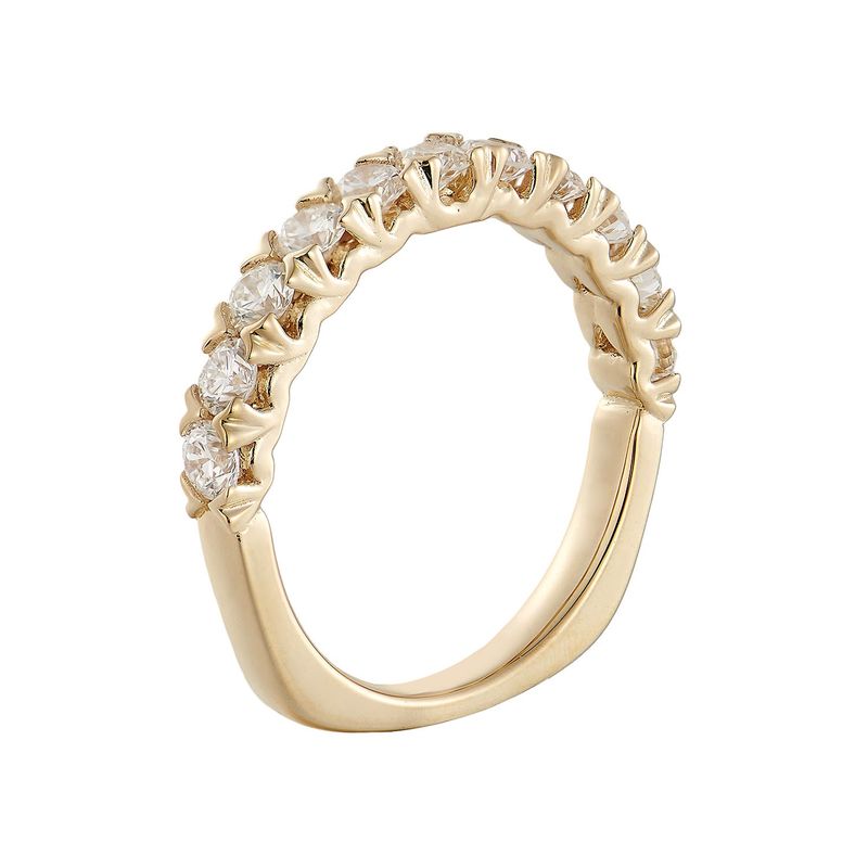 14K Yellow Gold Round Natural Diamond  Wedding Band MZ72945