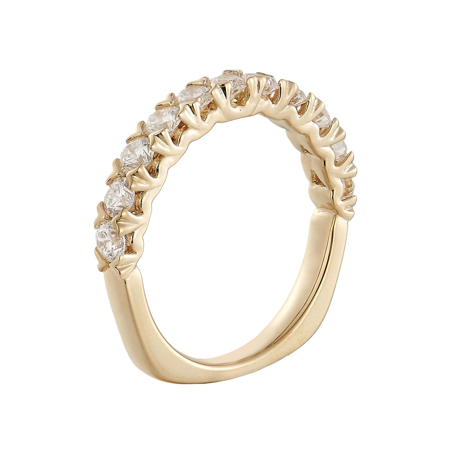 14K Yellow Gold Round Natural Diamond  Wedding Band MZ72945, Colour: 14KYellow