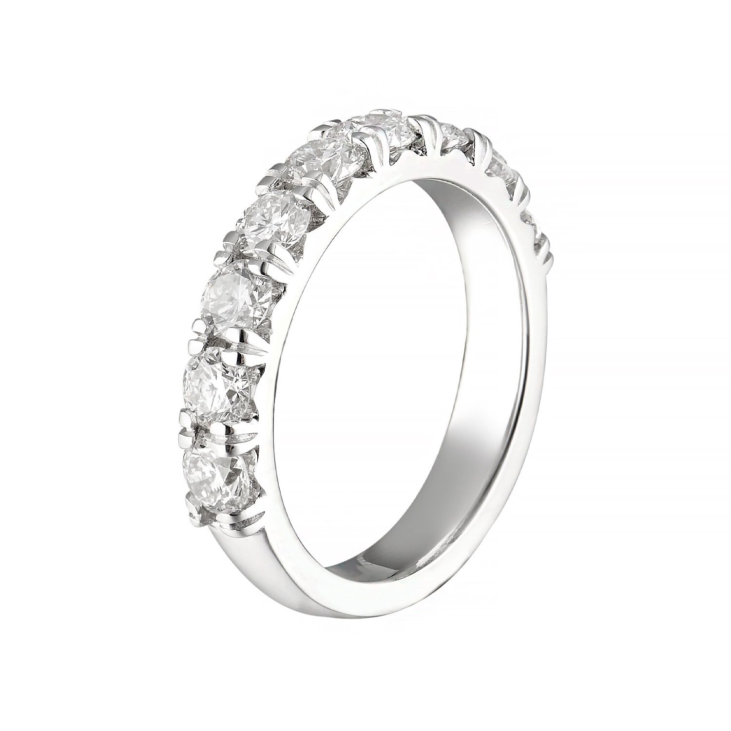 14K White/Yellow Gold Natural Diamond Wedding Band MZ7130, Colour: 14KWhite-3.97g-1.121ct-ND