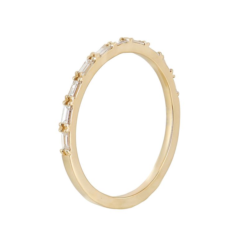 14K Rose/Yellow Gold Baguette Natural Diamond  Wedding Band MZ7763