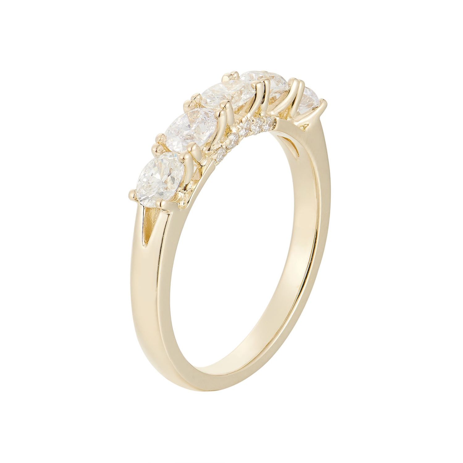 14K White/ Yellow Gold Round Natural Diamond  Wedding Band MZ6736, Colour: 14KYellow-3.01g-0.991ct-ND