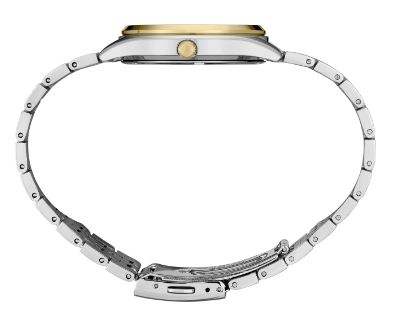 Seiko Essentials Two Tone Quartz White Dial Stainless Steel Men's Watch SUR430