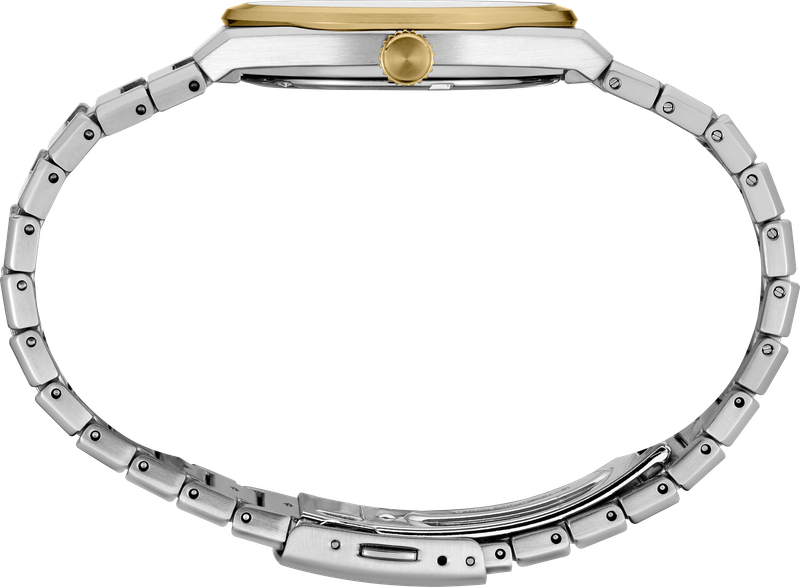Seiko Essentials Two Tone Quartz White Dial Stainless Steel Men's Watch SUR558