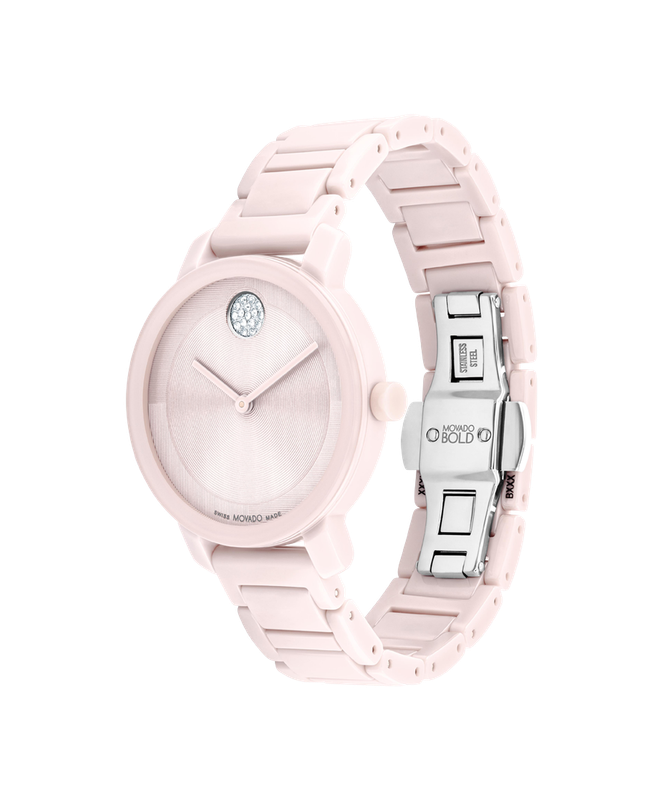 Movado Bold Evolution 2.0 Quartz Pink Dial Elegant Women's Watch 3601234