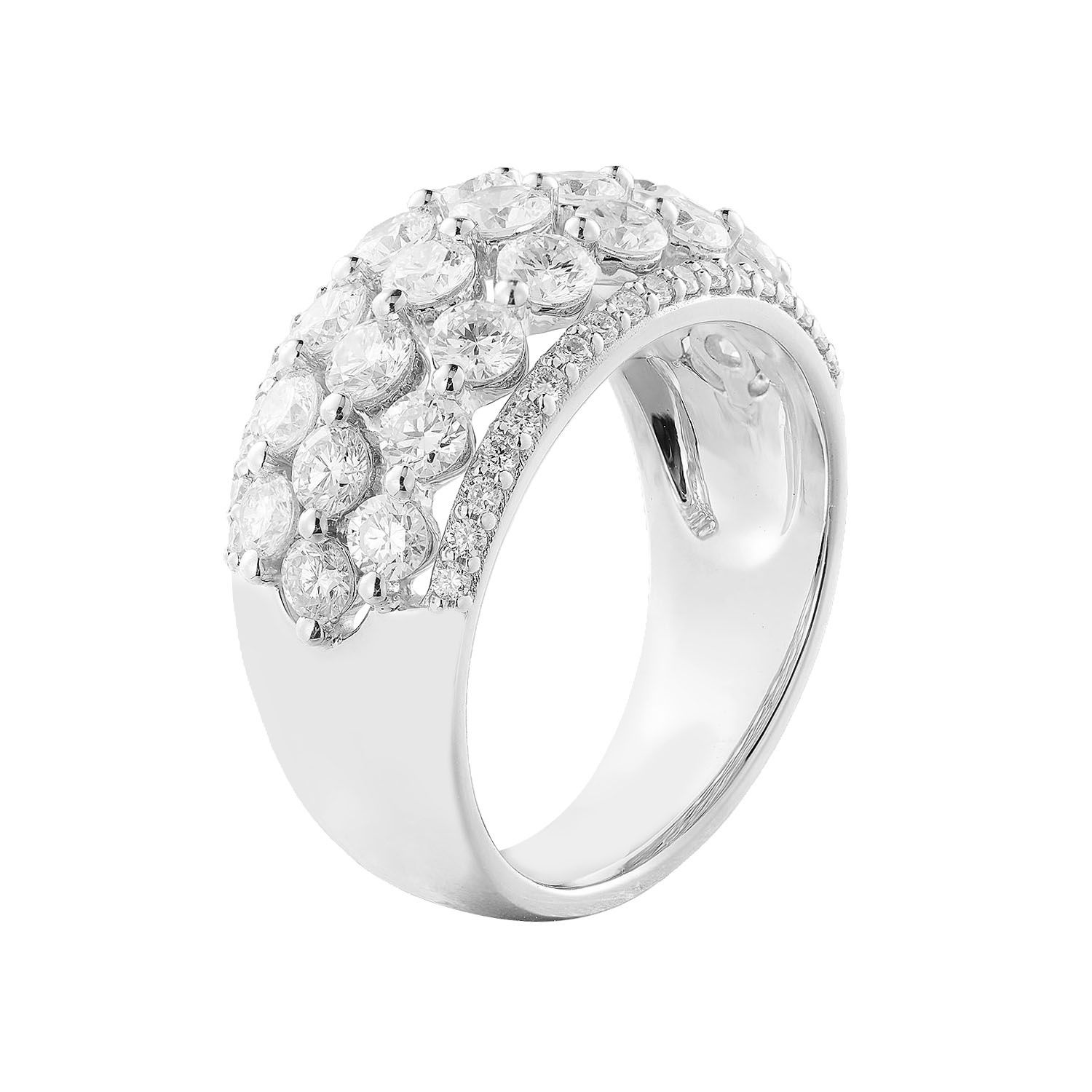 14K White/Yellow Gold Lab Grown Diamond Band MZ8030, Colour: 14KWhite-6.28g-2.195ct-LG