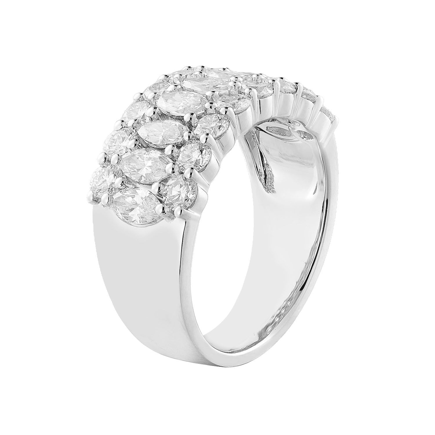 14K White Gold Marquise Lab Grown Diamond Band MZ8031, Colour: White