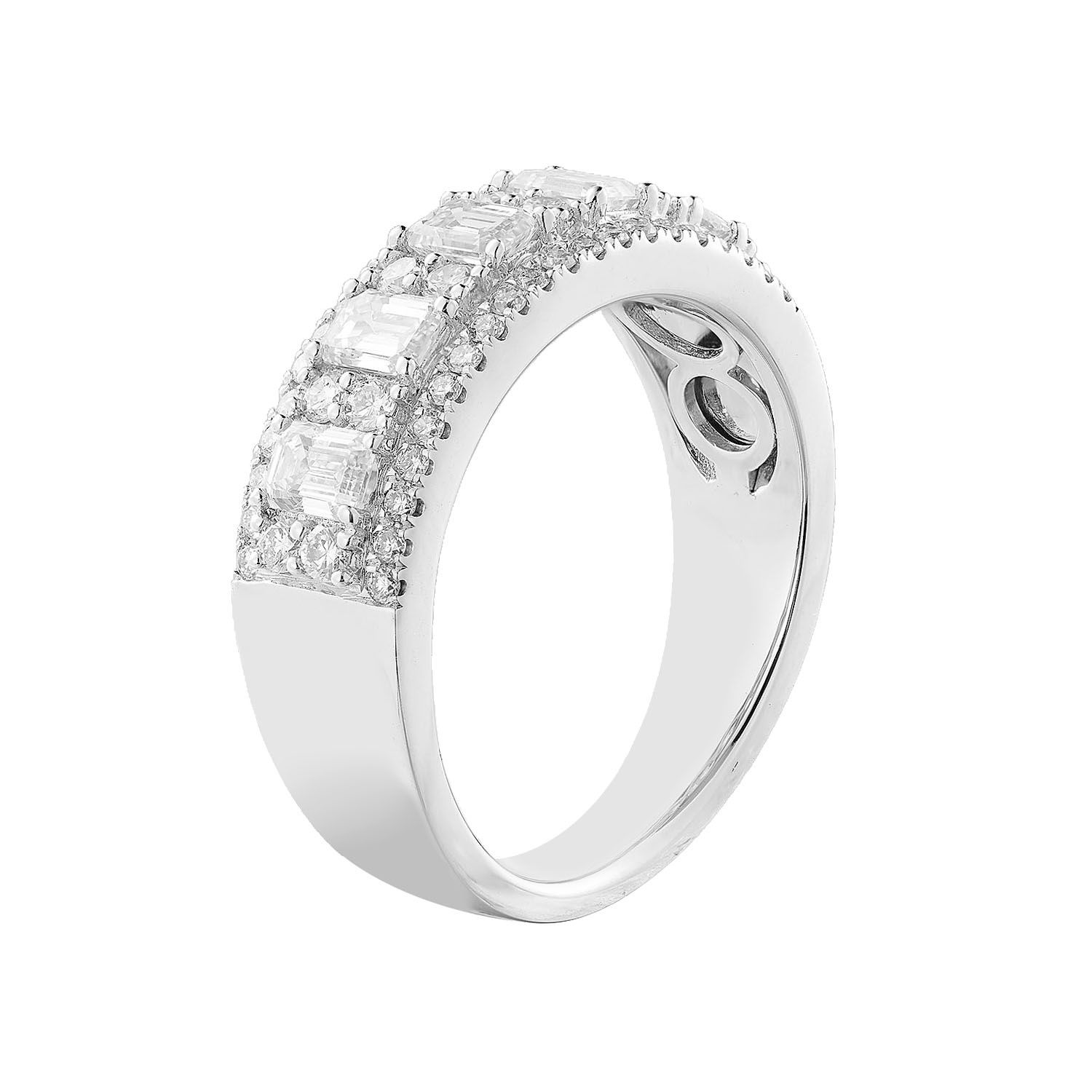 14K White/Yellow Gold Lab Grown Diamond Band MZ8040, Colour: White