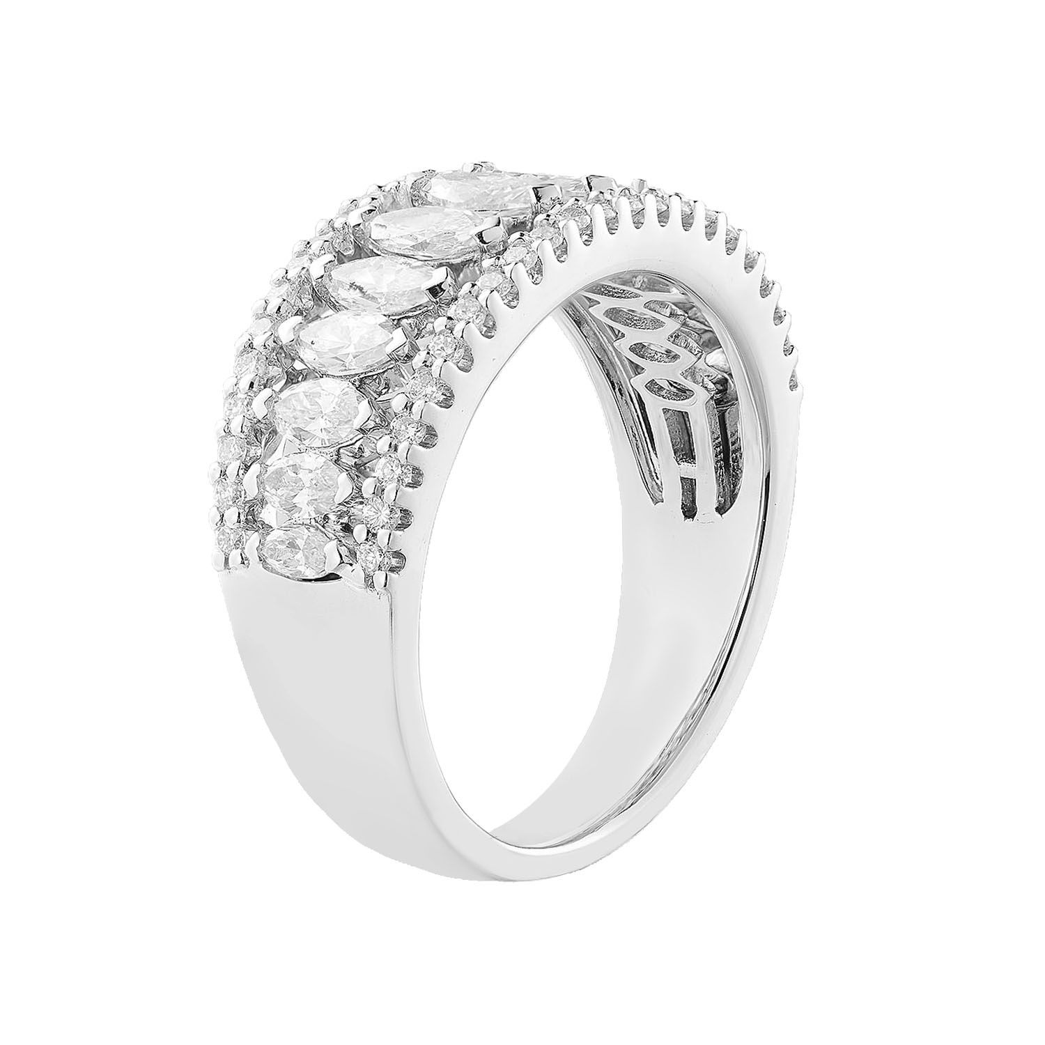 14K White/Yellow Gold Marquise Lab Grown Diamond Band MZ8041, Colour: White