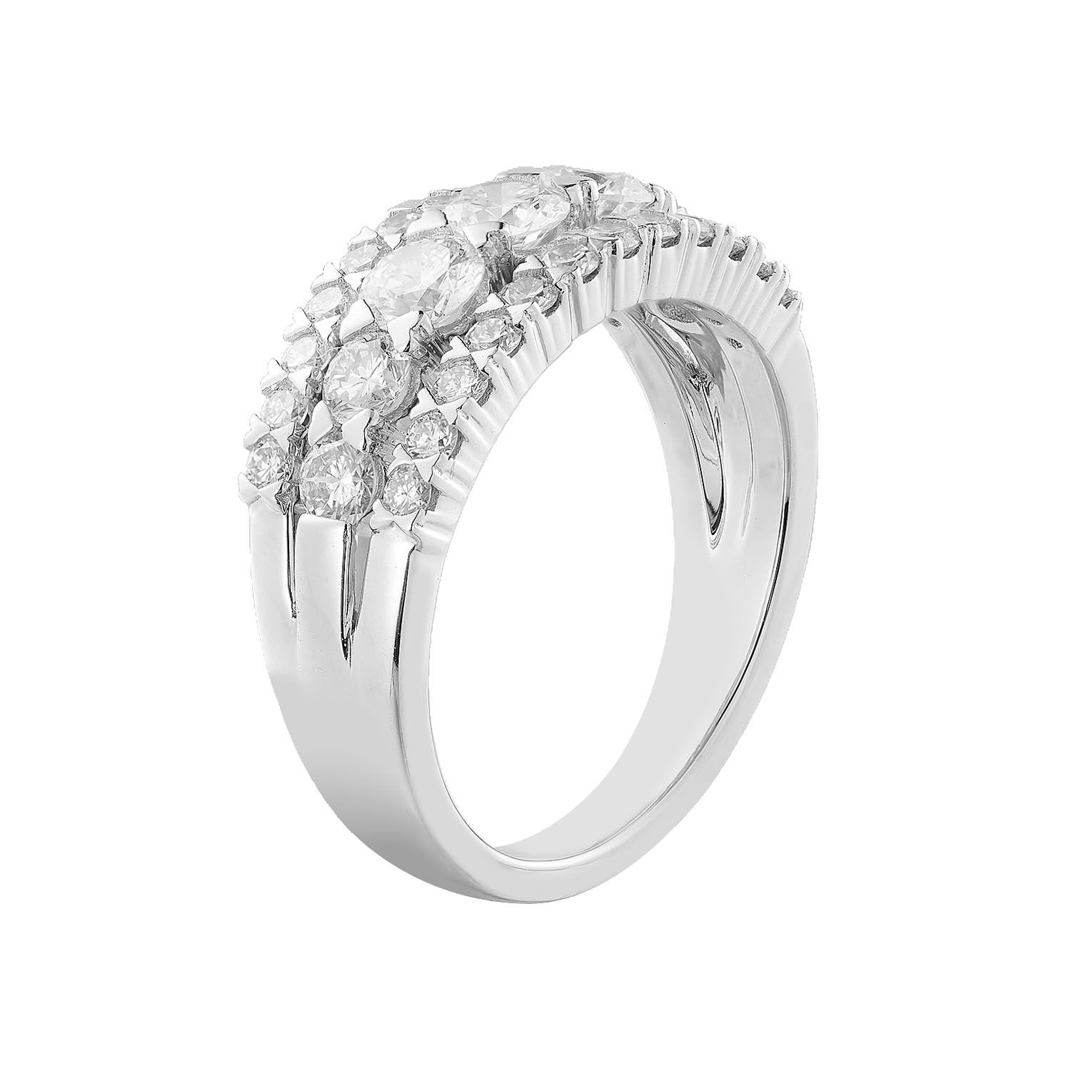 14K White/Yellow Gold Lab Grown Diamond Band MZ8053, Colour: White