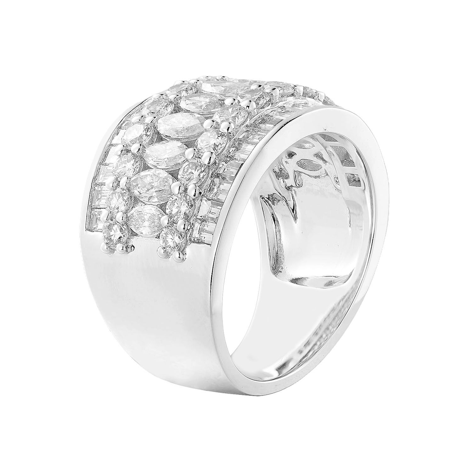 14K White/Yellow Gold Lab Grown Diamond Band MZ8067, Colour: White