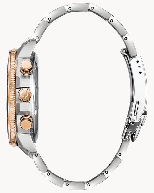 Bulova Marine Star Rose Gold Blue Dial Men's Watch 98B301