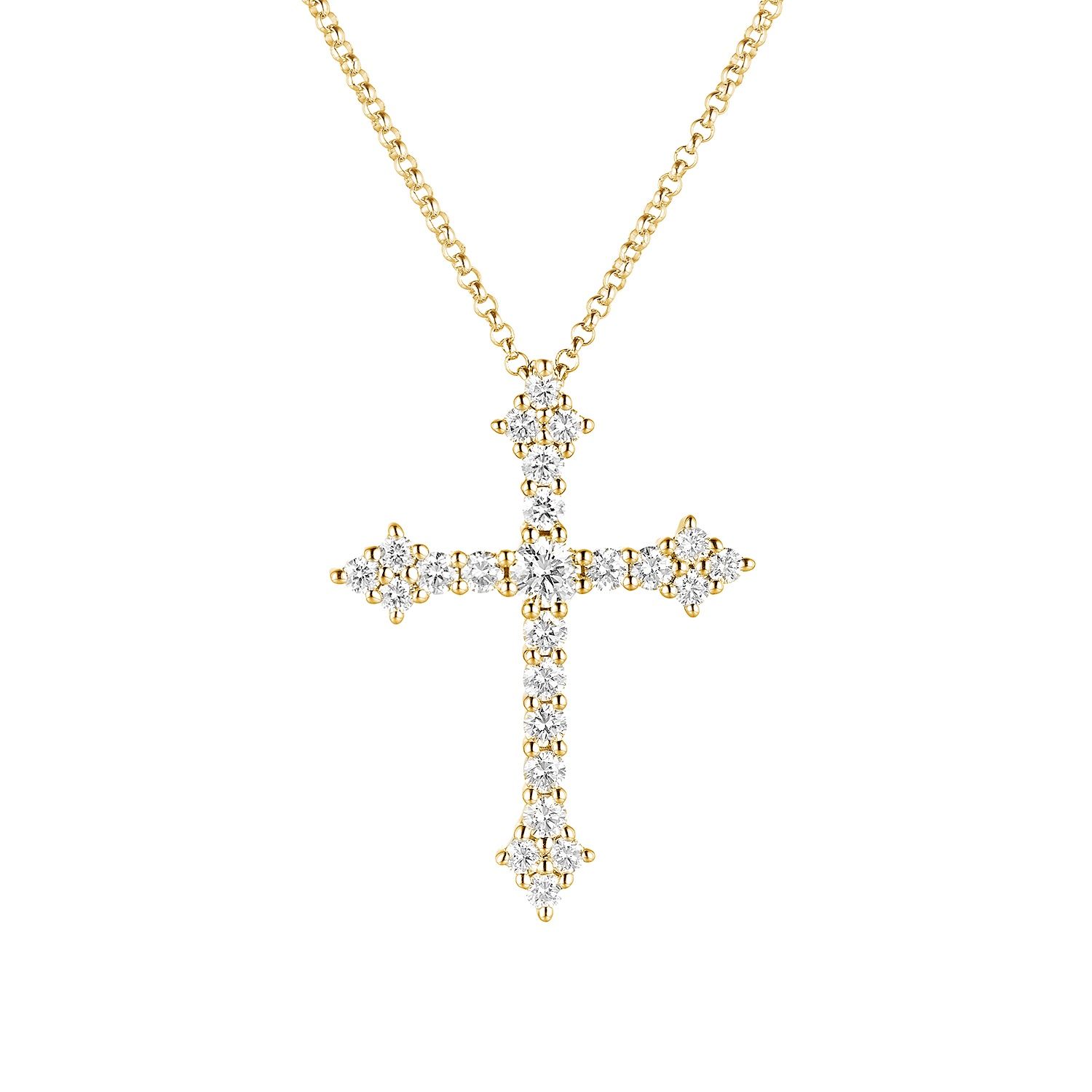 14K Yellow Gold Lab Grown Diamond Pendant Necklace MZ71560, Colour: 14KYellow-4.11g-0.66ct-LG