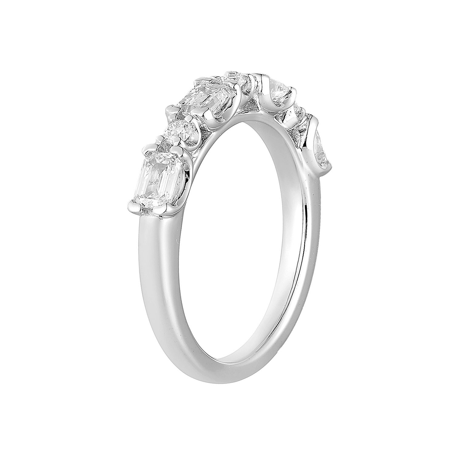 14K White/Yellow Gold Lab Grown Diamond Wedding Band  MG-05, Colour: 14KWhite-3.76g-1.115ct-LG