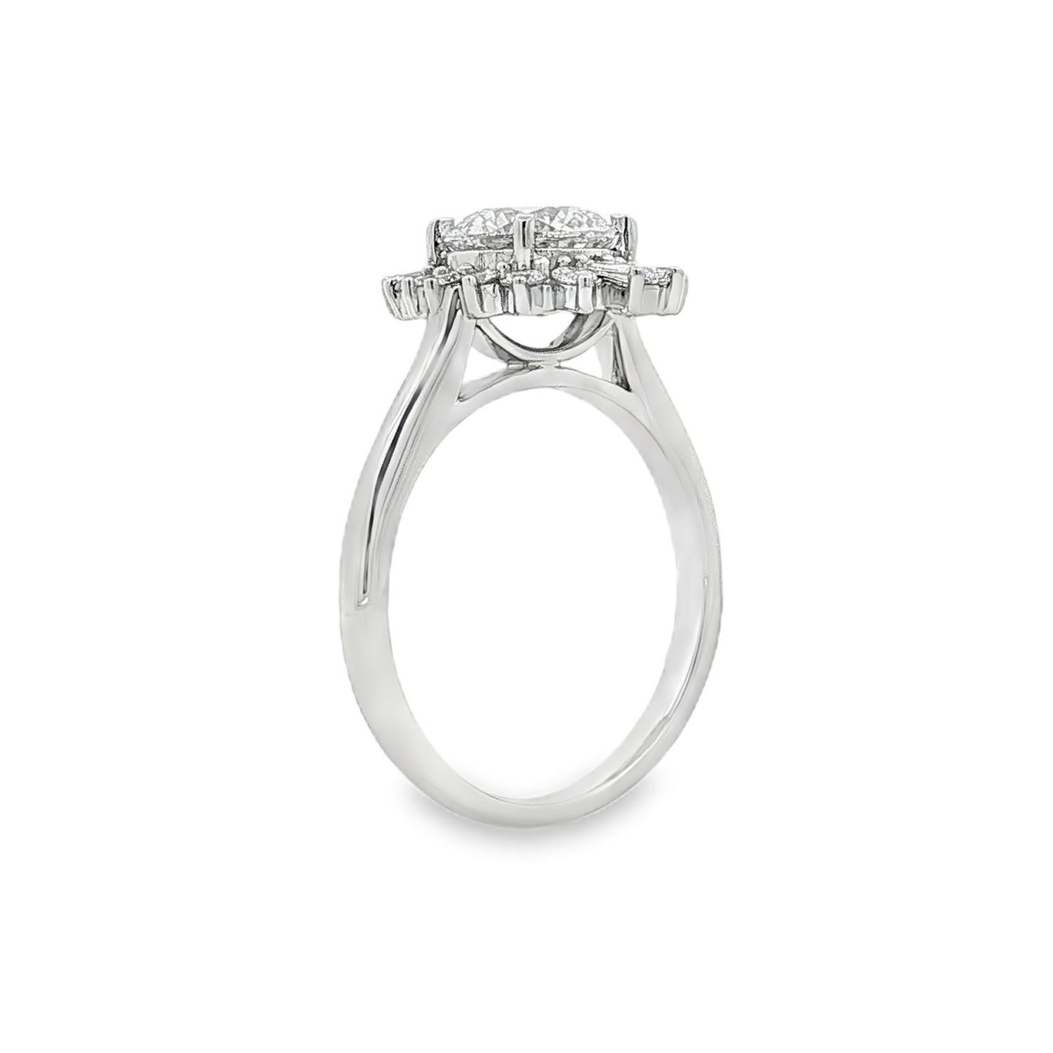 IGI Certificate 14K  White/Yellow  Gold Lab Grown Diamond Engagement Ring MZ12284, Colour: 14KW-4.28G-2.006CT